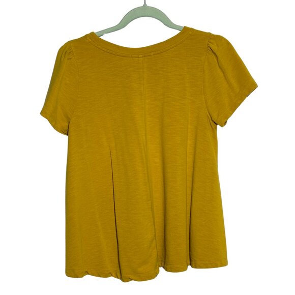 Eri & Ali Anthropologie Yellow Shirt Size Small - Picture 3 of 5